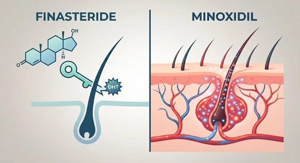 Finasteride vs. Minoxidil: Guía médica sobre eficacia, dosis y efecto shedding
