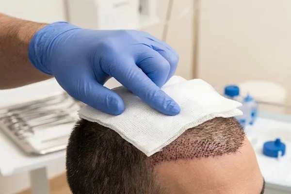 Boutons sur le cuir chevelu greffe de cheveux 4 Boutons sur le cuir chevelu greffe de cheveux