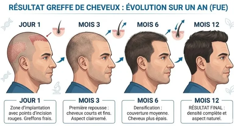 Greffe de cheveux évolution mois par mois : le guide complet 2 Greffe de cheveux évolution mois par mois : le guide complet