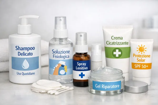Trattamento medico dopo un trapianto di capelli