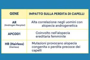 Geni che causano l’alopecia 3 Geni che causano l’alopecia