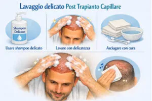 Trattamento medico dopo un trapianto di capelli